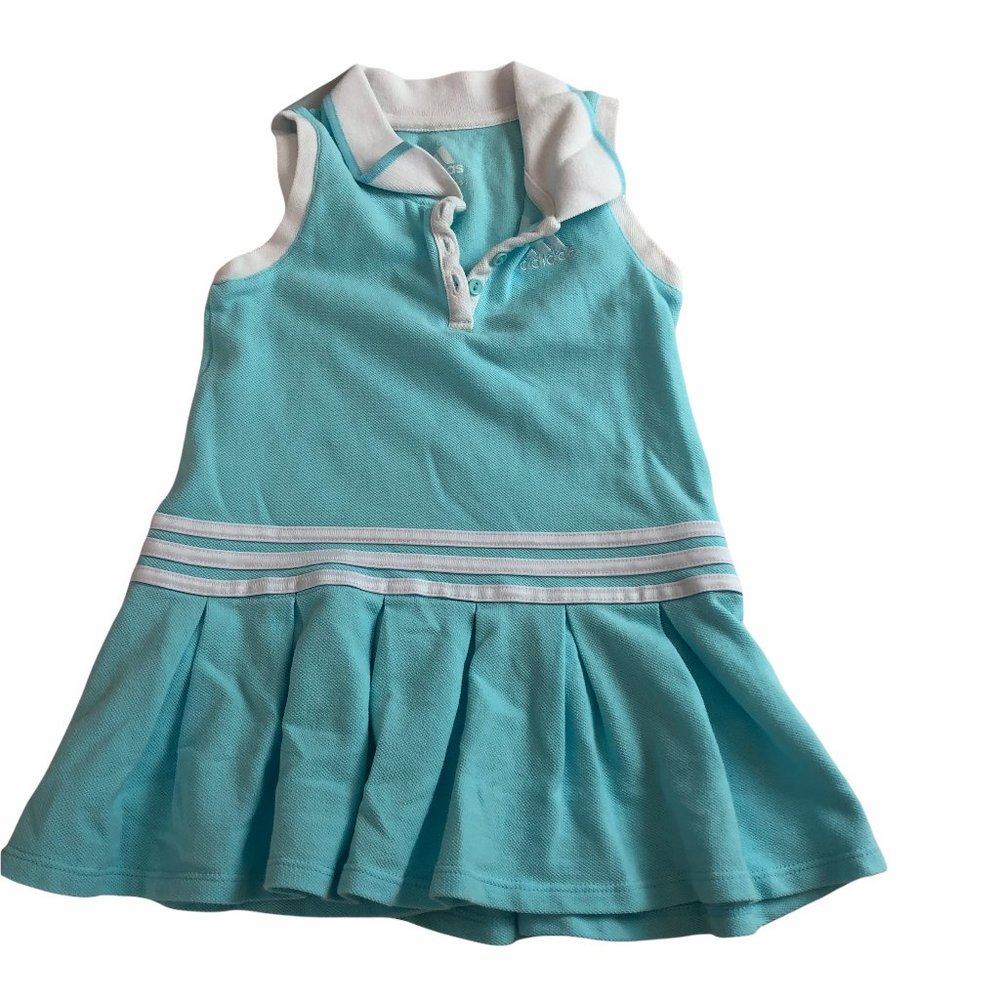 Adidas Baby Carolina Blue Tennis Polo Dress 24 mo